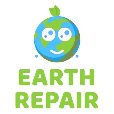Earth Repair Earthy Text Logo Square