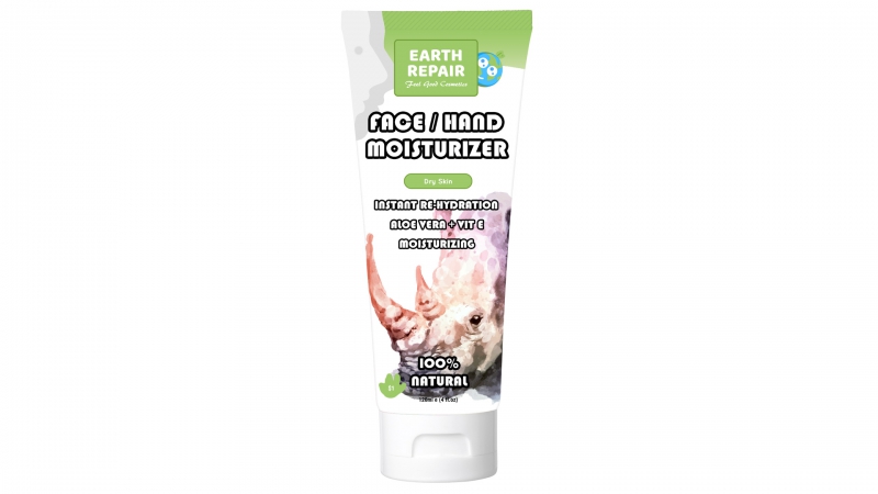 Earth Repair Hand And Face Moisturizer With Aloe Vera All Natural Reef Safe Moisturising Kid Safe Biodegradable 120ml
