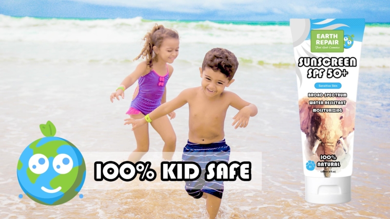 Earth Repair All Natural Mineral Sensitive Skin Sunscreen is 100% Kid Safe & Child Safe